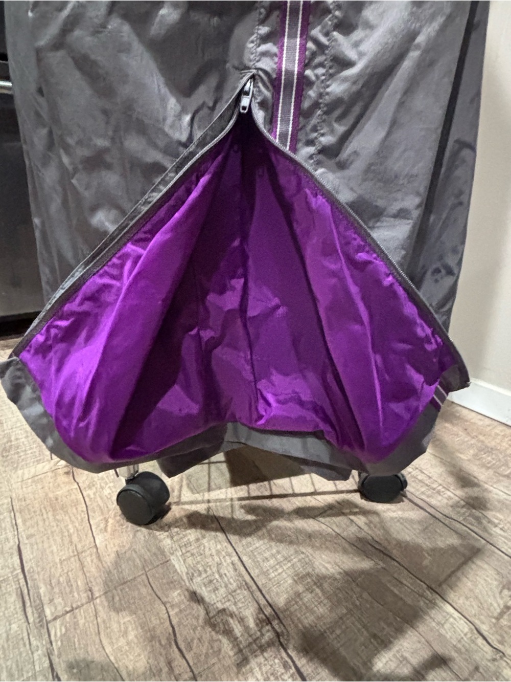 Rebbeca Malone Purple & Gray Women's XL Windbreaker Jkt/Pant Set Vintage Y2K BF - Picture 12 of 13
